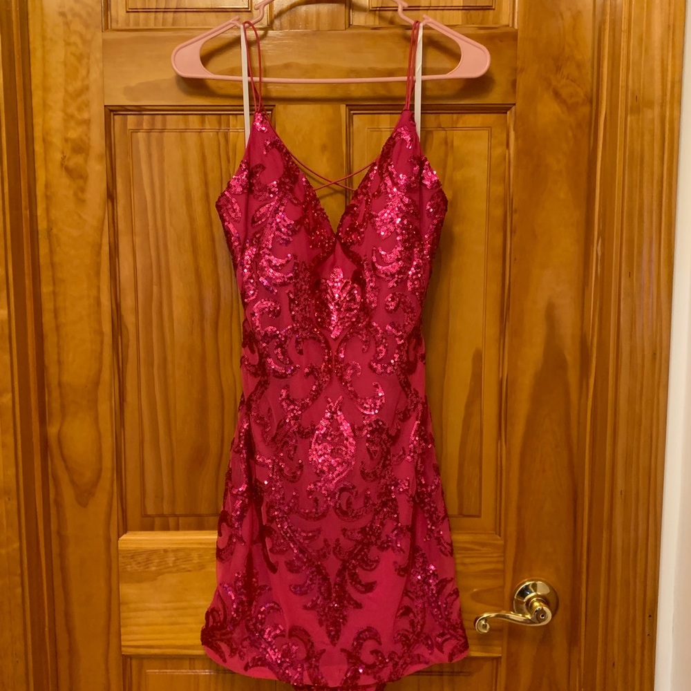 NWOT Hot Pink Windsor Dress with Sequins